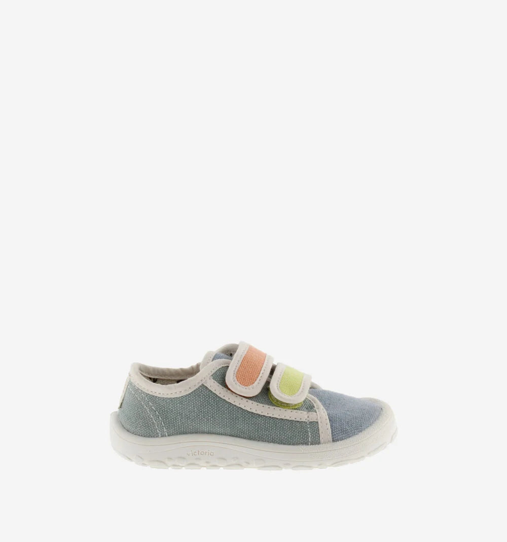 Victoria - Bosco Barefoot Tiras Lona Multicolorida Azul