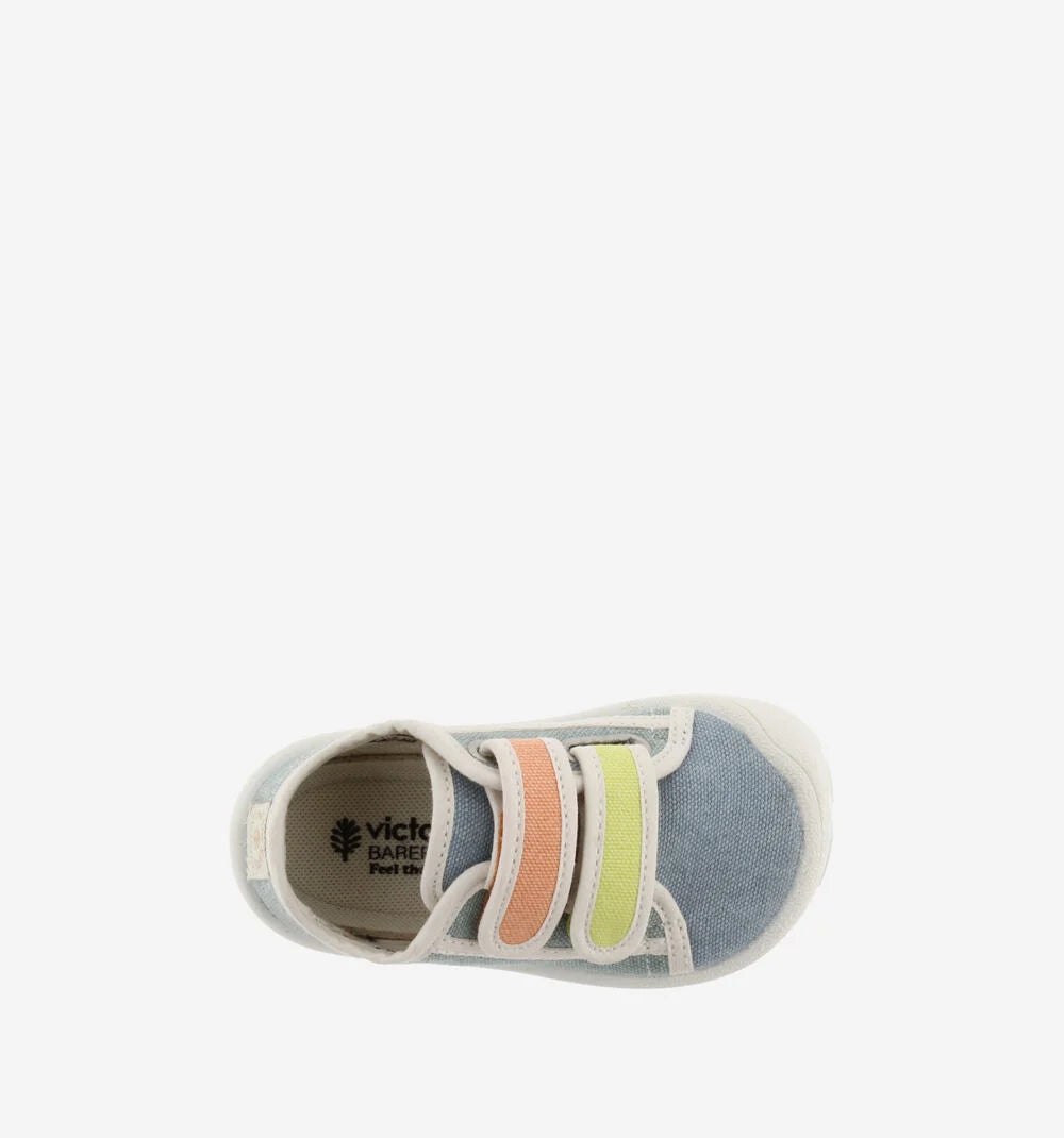 Victoria - Bosco Barefoot Tiras Lona Multicolorida Azul