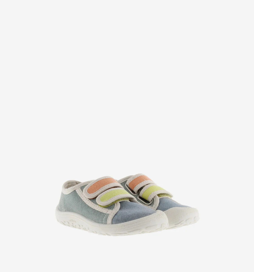 Victoria - Bosco Barefoot Tiras Lona Multicolorida Azul