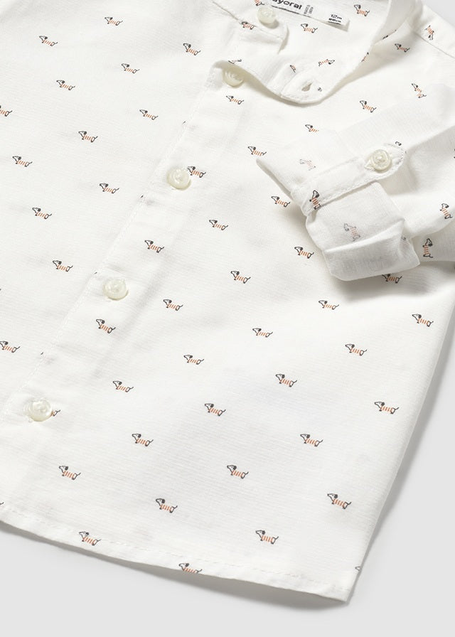 Mayoral - Camisa manga comprida gola mao