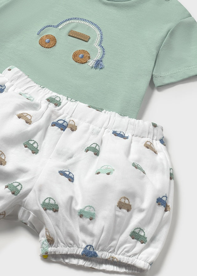 Mayoral - Conjunto calções cueca e t-shirt recém nascido