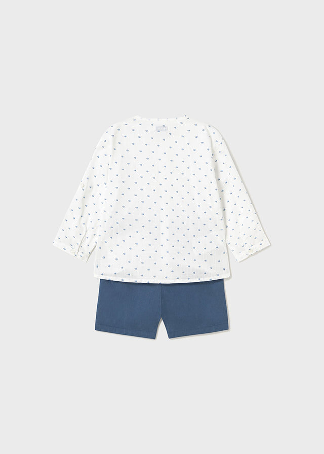 Mayoral - Conjunto bermudas e camisa estampada