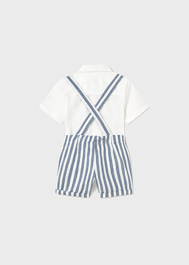 Mayoral - Conjunto bermudas e camisa com laço