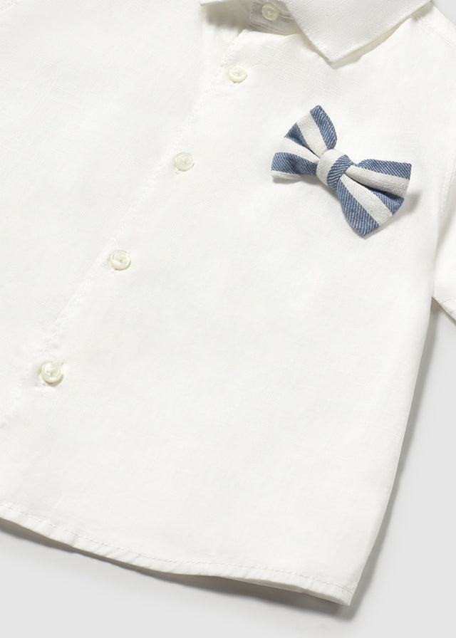 Mayoral - Conjunto bermudas e camisa com laço