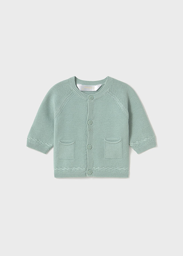 Mayoral - Bolero tricô botões recém nascido Azul Jade