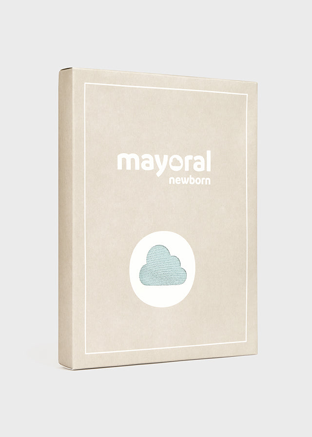 Mayoral - Conjunto calças com pés e camisola recém nascido
