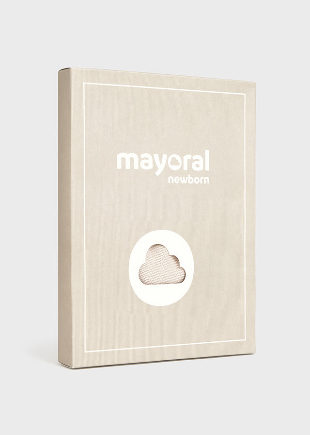 Mayoral - Conjunto calças com pés e camisola recém nascido Pedra