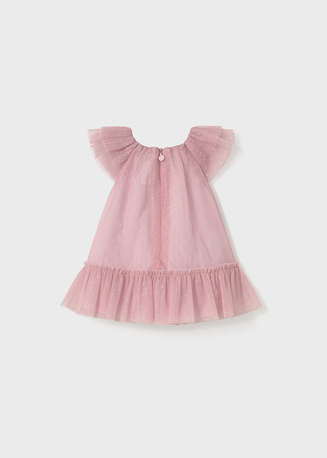 Mayoral - Vestido tule recém nascida