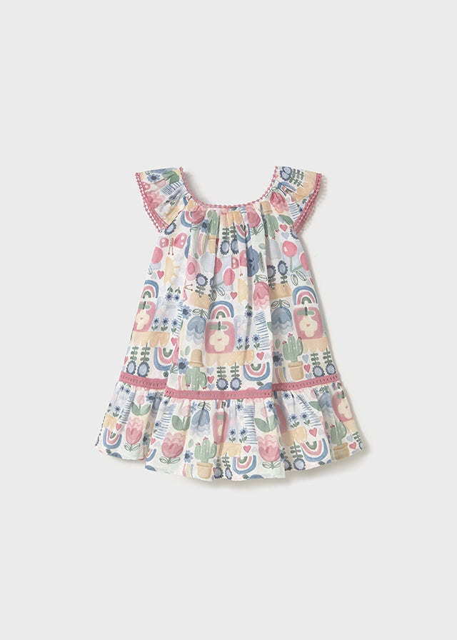 Mayoral - Vestido estampado Rosado