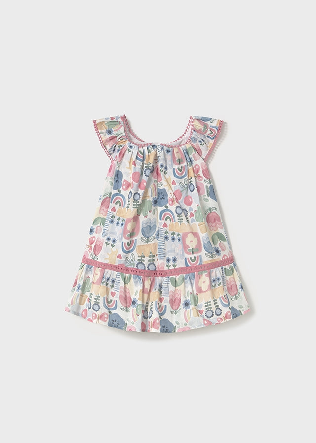 Mayoral - Vestido estampado Rosado