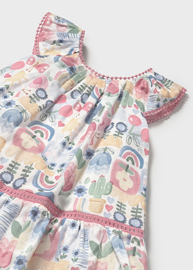 Mayoral - Vestido estampado Rosado