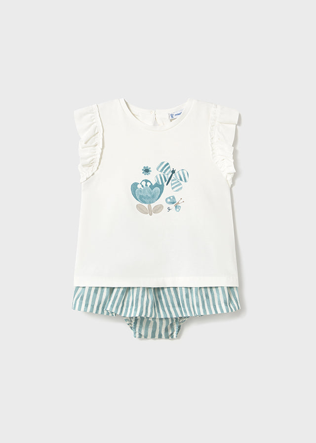 Conjunto saia e t-shirt borboleta