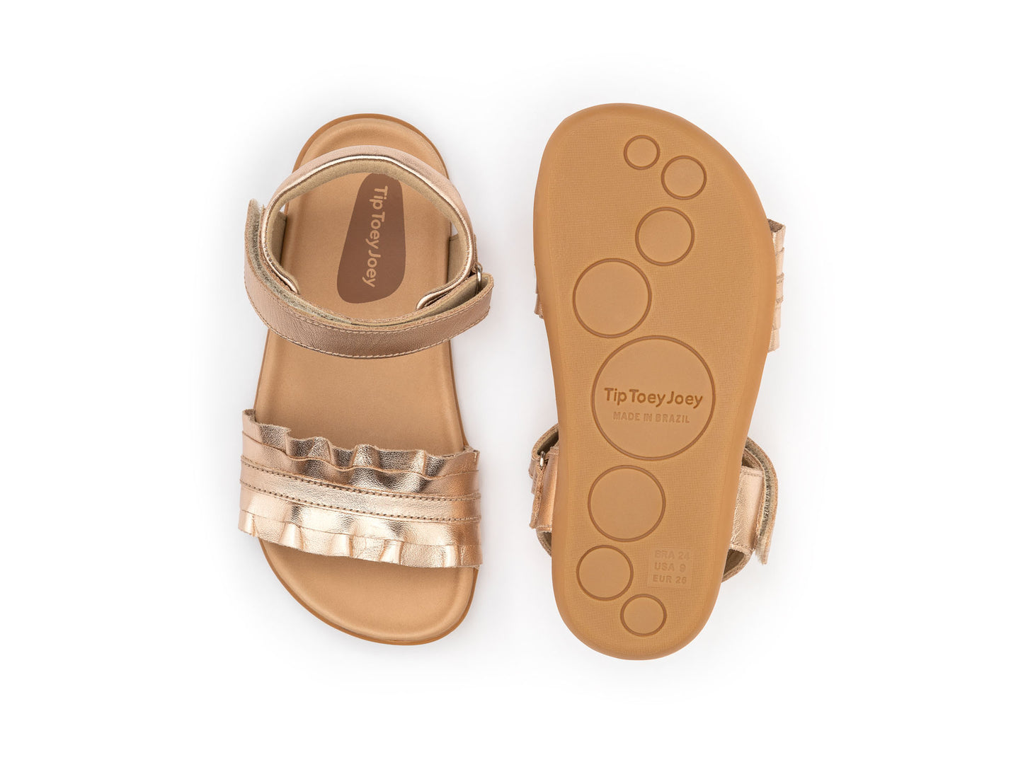 Tip Toey Joey - Sandália Ruffle Dourado