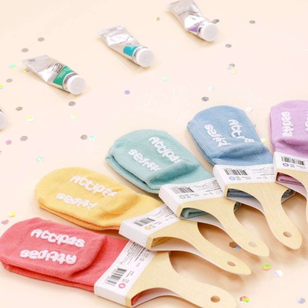 Meias Antiderrapantes Rainbow Purple - Attipas
