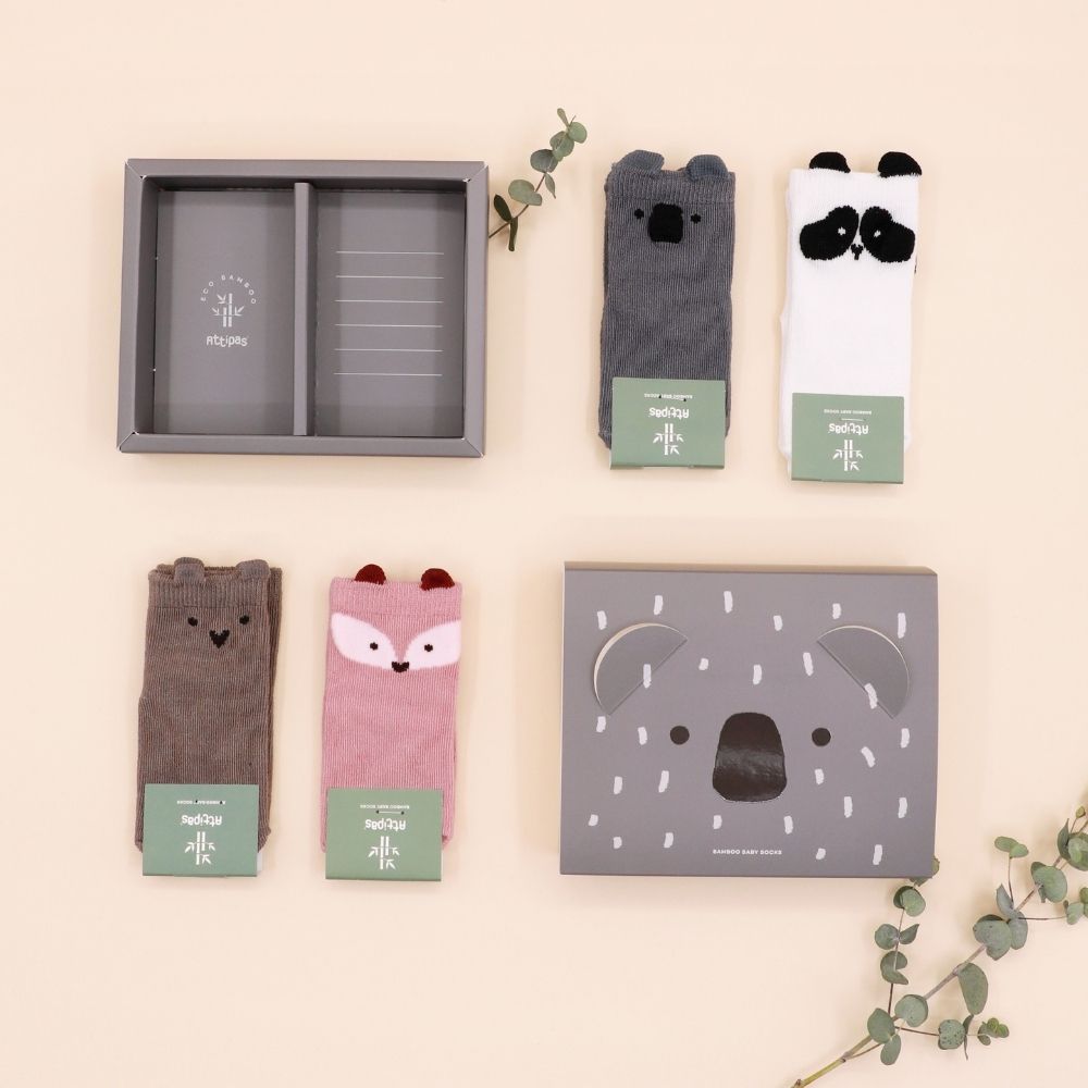 Gift Box 4 pares - Meias Antiderrapantes Koala - Attipas